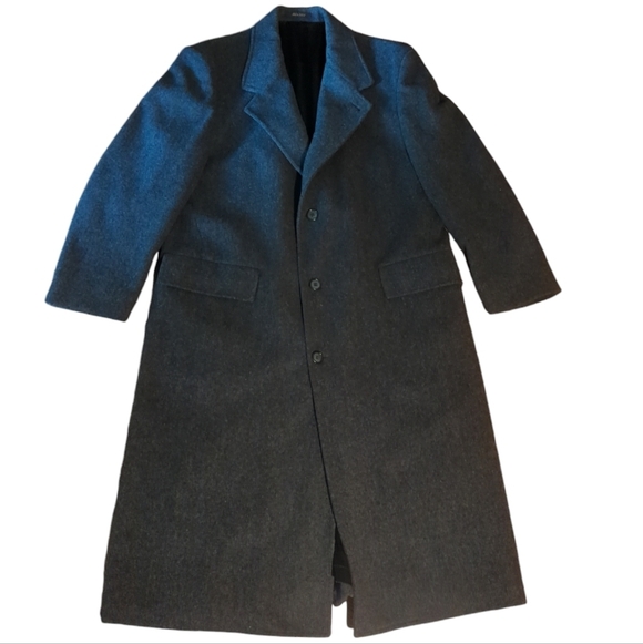 London Fog Other - Vtg London Fog 100% wool deep charcoal long length dressy winter coat sz 42R